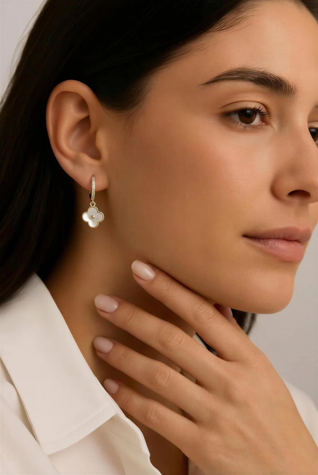 Baroque Pearl Hoops