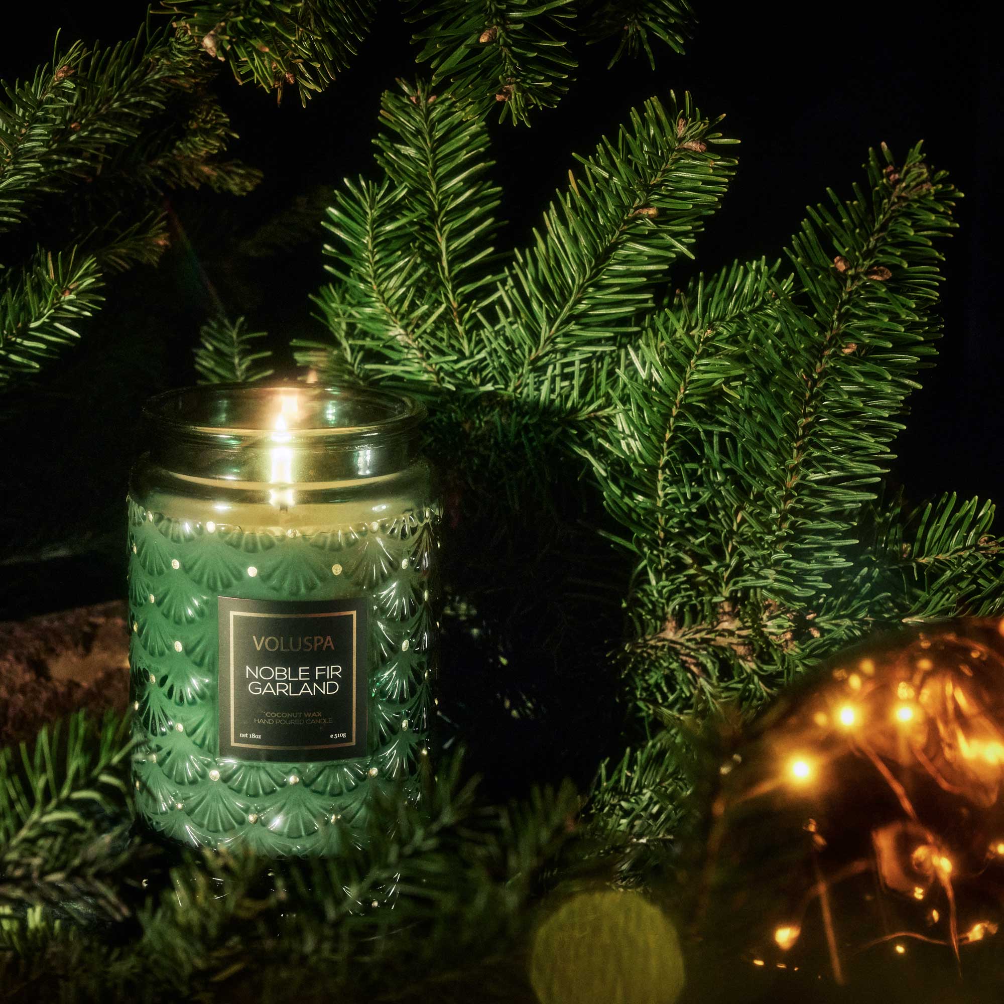 Nobel Fir Garland Large Classic Candle (NEW)