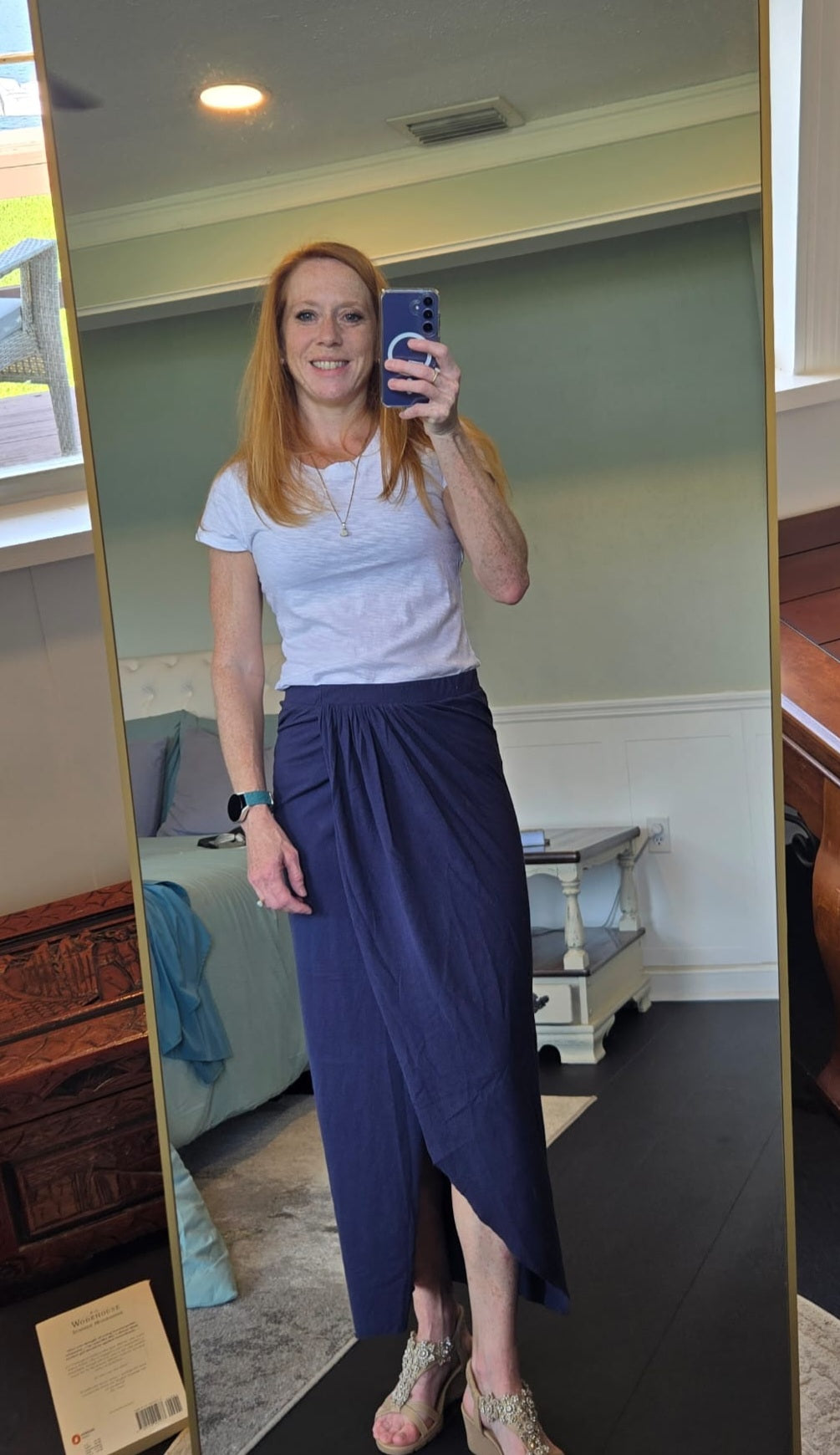 Draped Midi Skirt