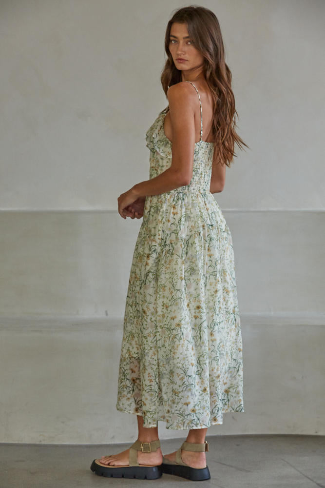 Saria Floral Midi Dress (Pre-Order Soon) Small Saria Floral Midi Dress (Pre-Order Soon) Small