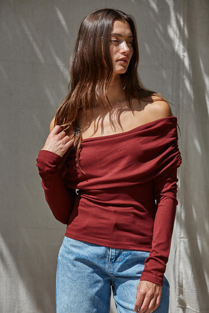 The Foldover Boat Neck Top Pre-Order (Avail Early Aug 2026)