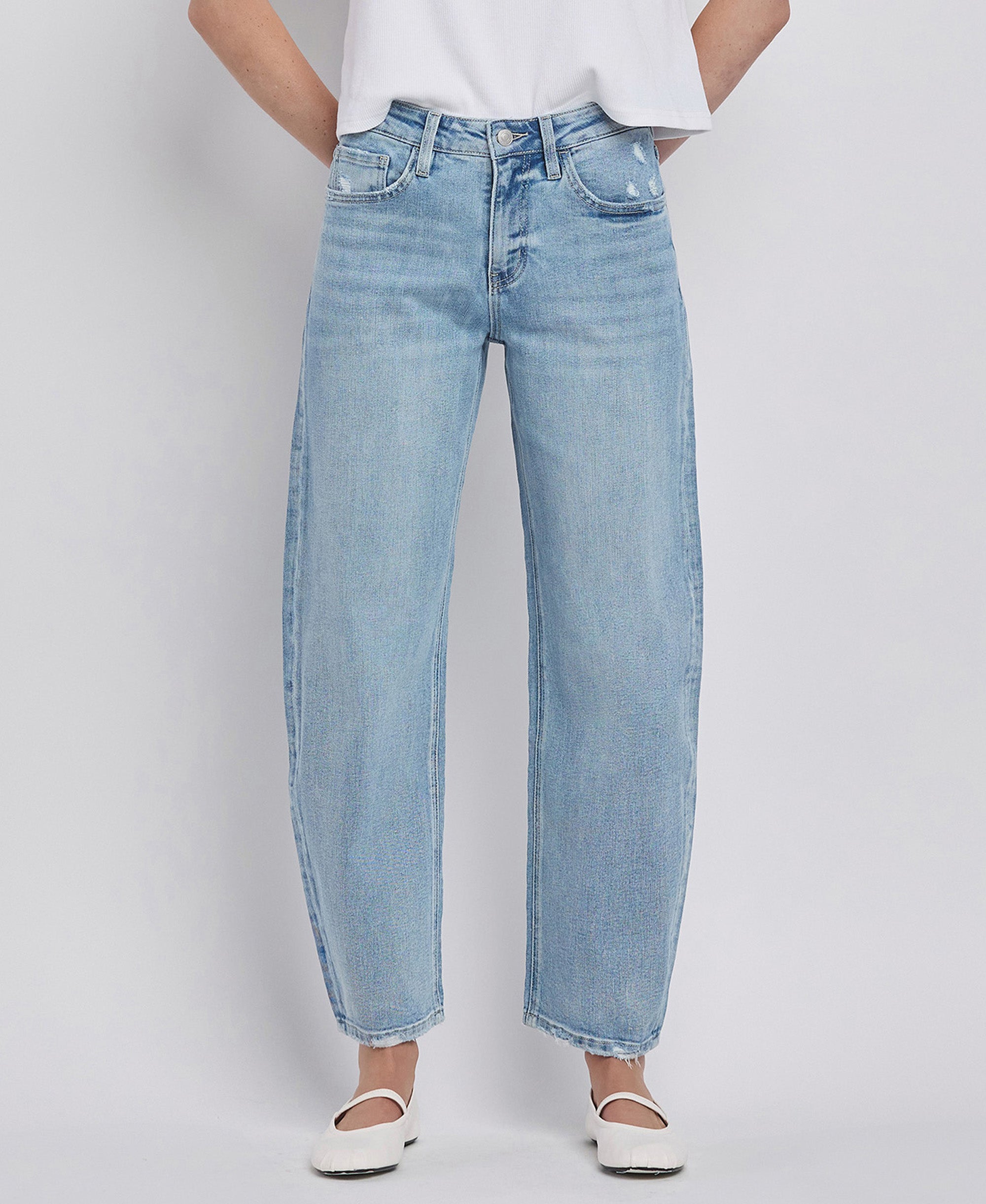 High Rise Barrel Jean