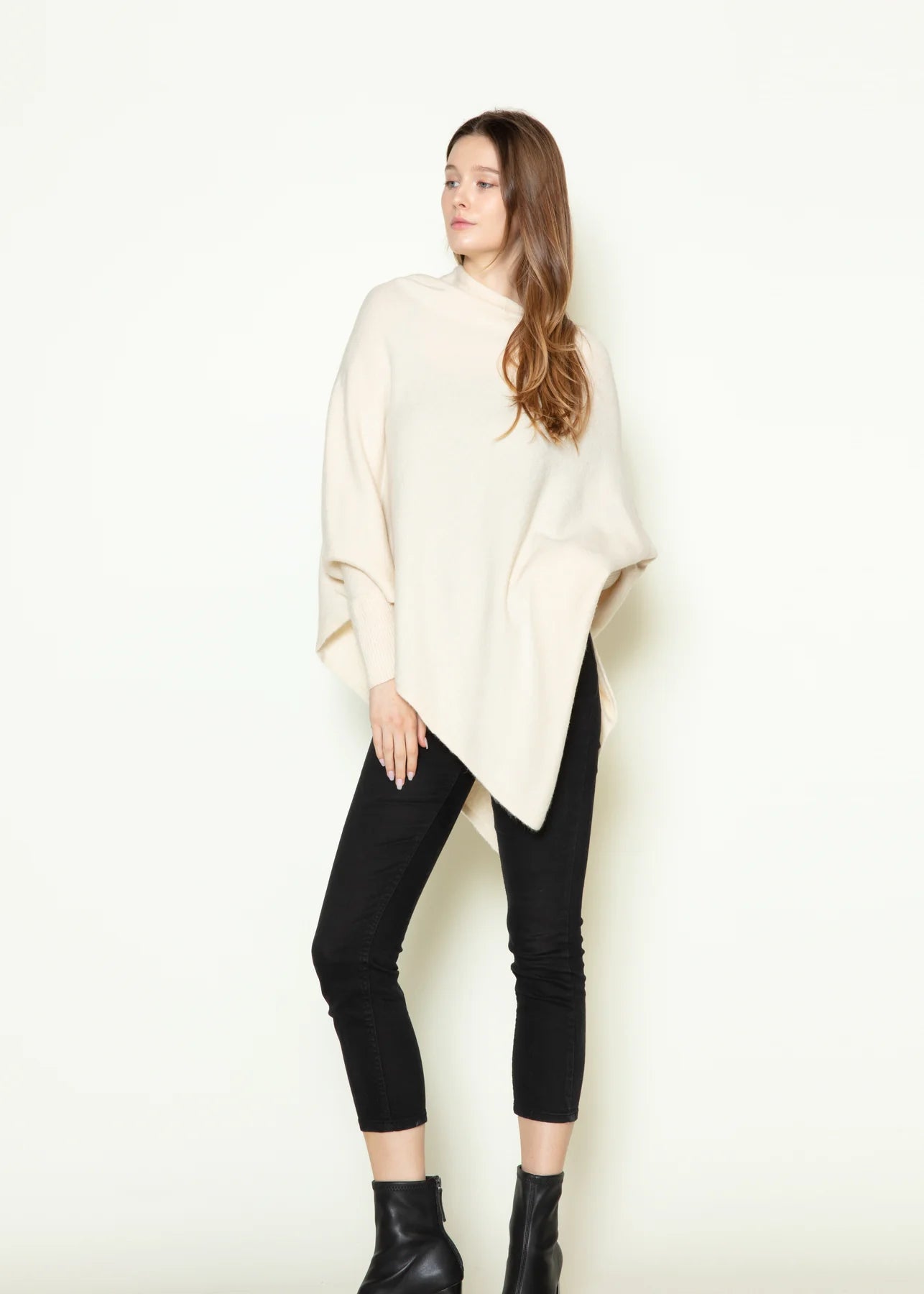 Basic Poncho With Sleeves