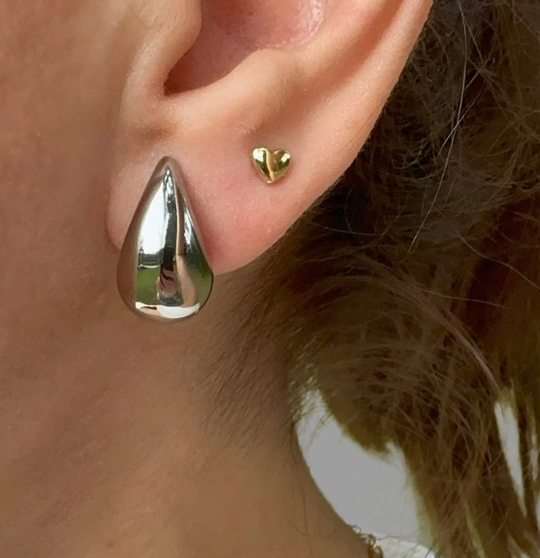 Chunky Puff 3/4" Teardrop Earring