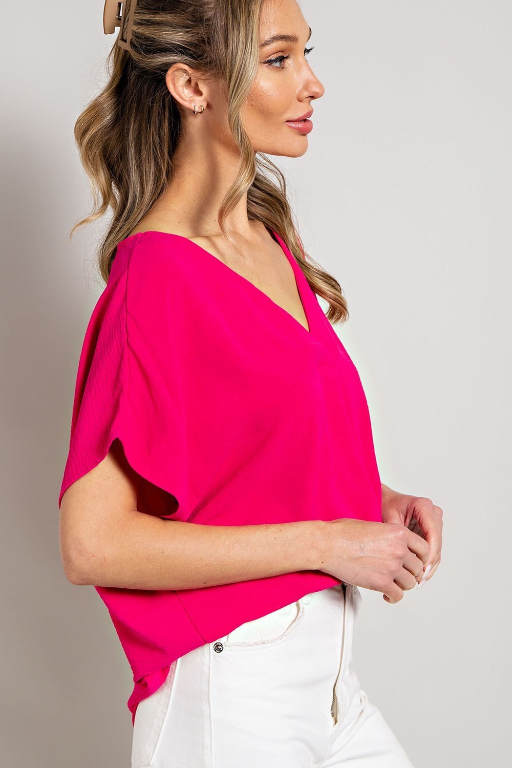 The Pink Pleat Blouse