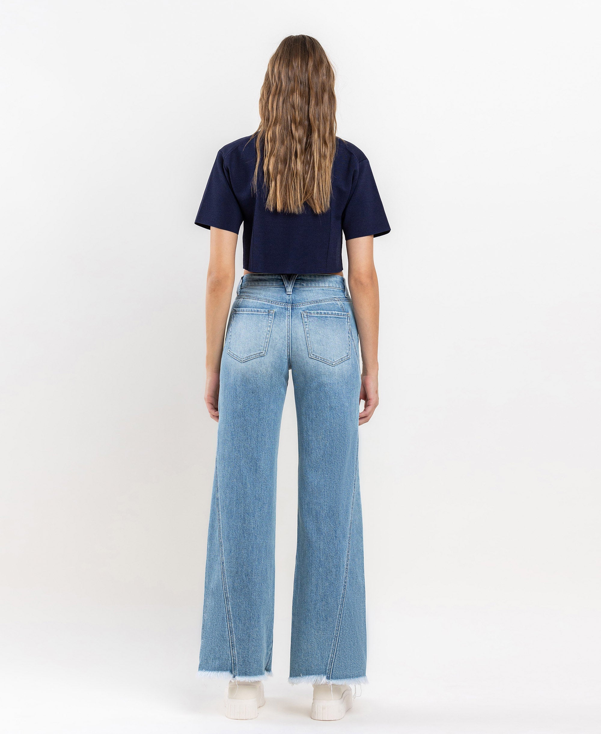 High Rise Wide Leg A Line Jean1