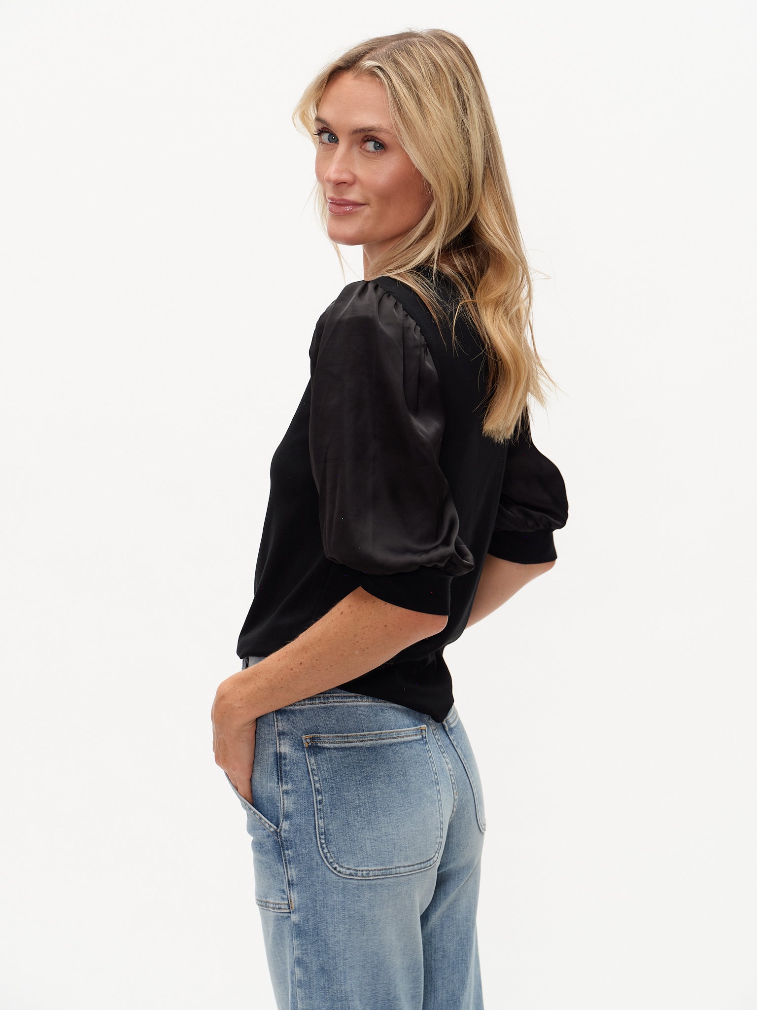 Solara Satin Mixed Top (*Pre-Order)